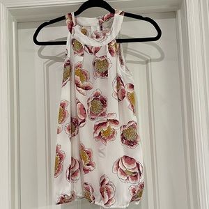 Loft White Floral Women's Tank top